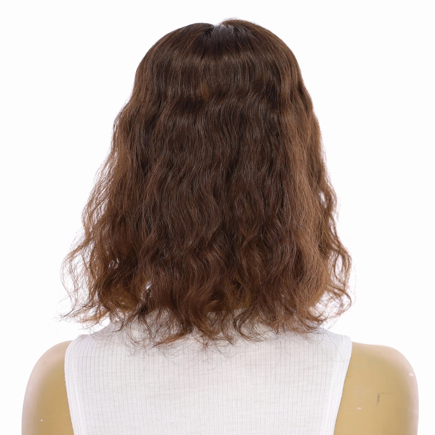14" Topaz Lace Top Topper #5 Warm Dark Brown Wavy