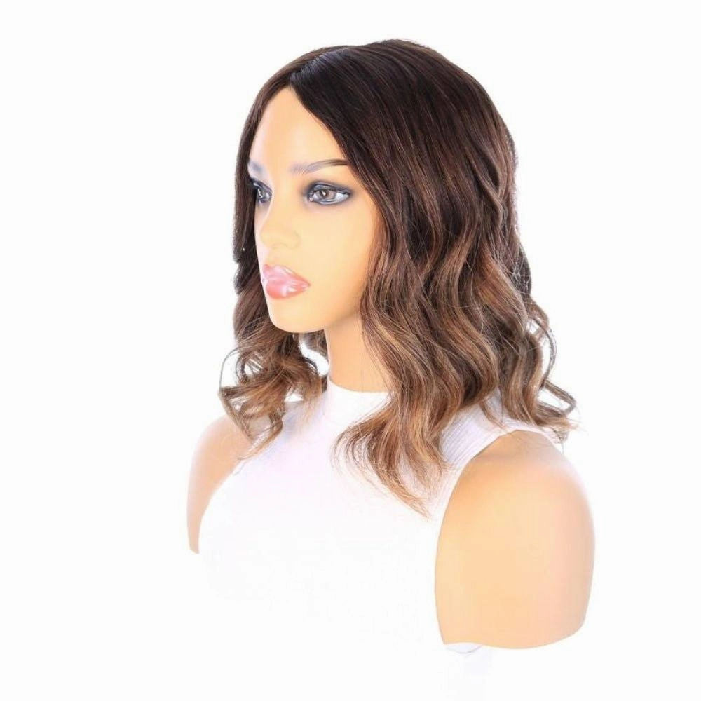 14" Topaz Lace Top Topper Dark Brown Balayage