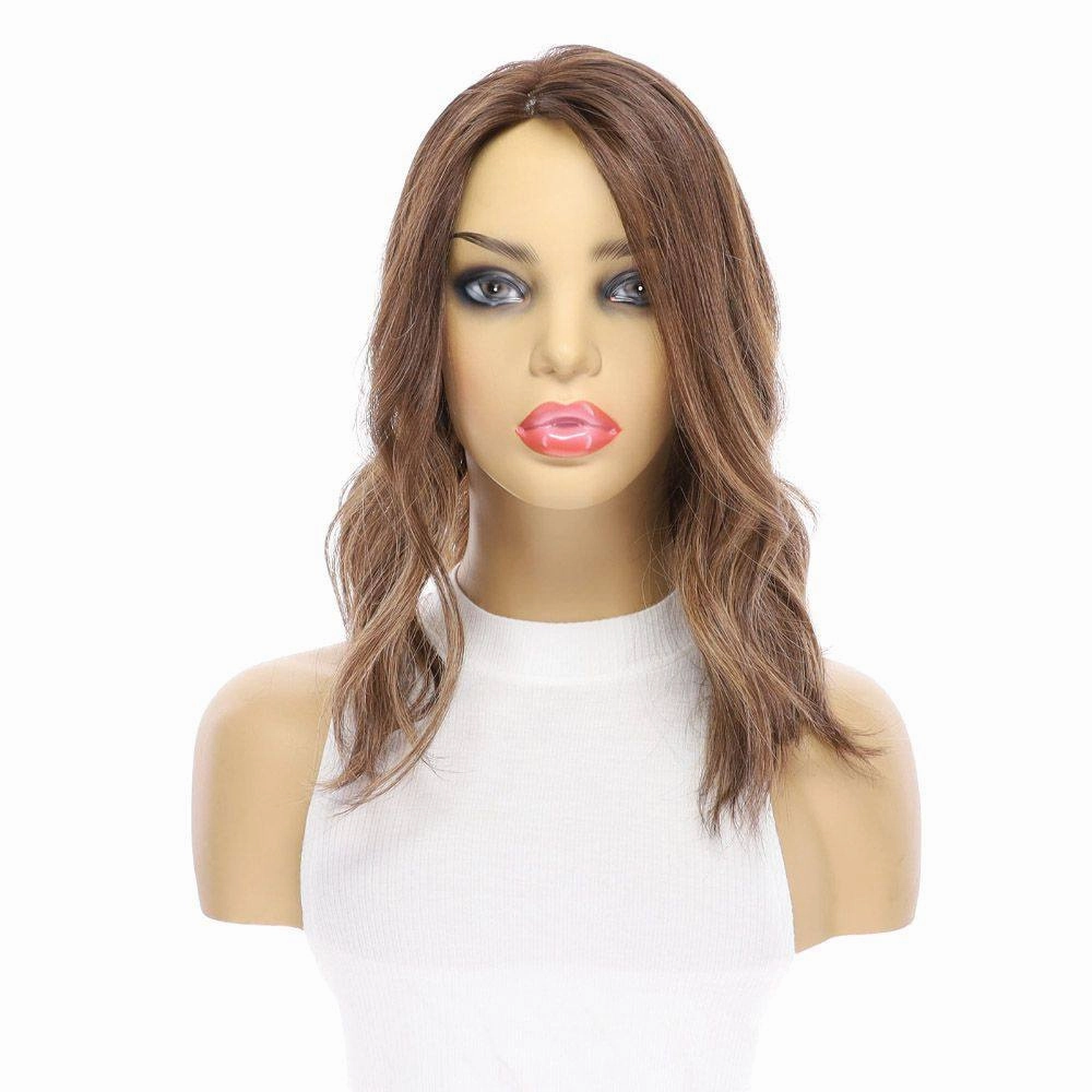 14" Topaz Lace Top Topper Medium Brown Balayage
