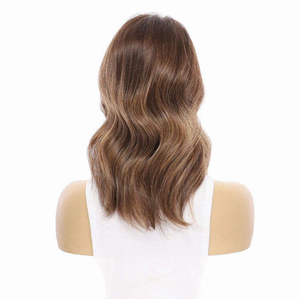 14" Topaz Lace Top Topper Medium Brown Balayage