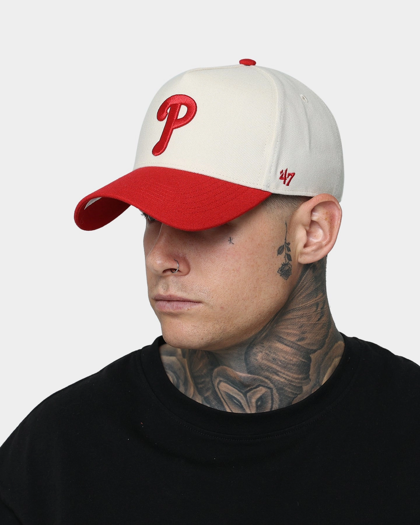 47 Brand Philadelphia Phillies 'Off White/Team Logo' MVP DT Snapback Natural