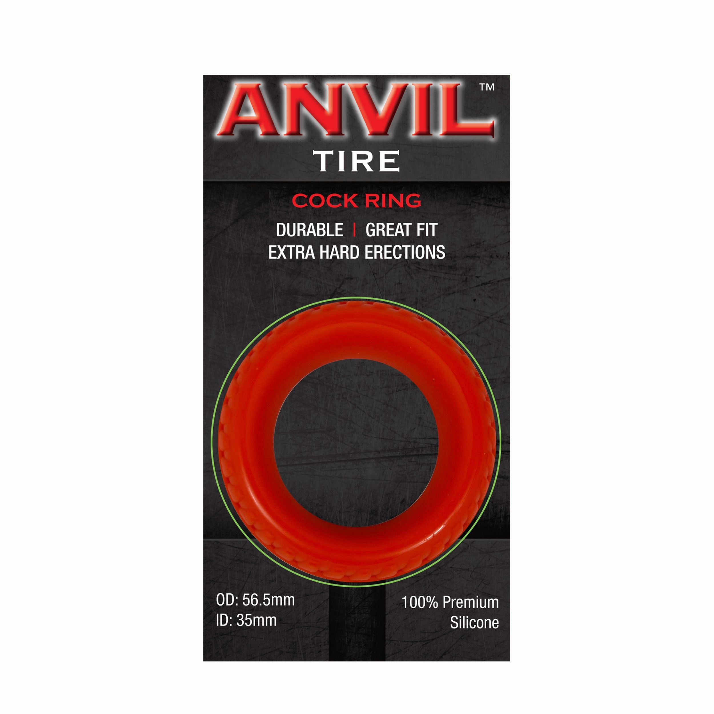 Anvil Red Thick Cock Ring
