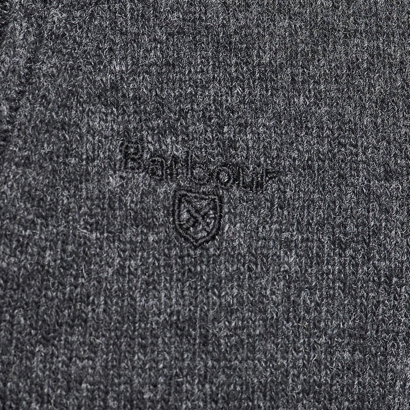 Barbour Essential Lambswool Half Zip Knitted Jumper Charcoal