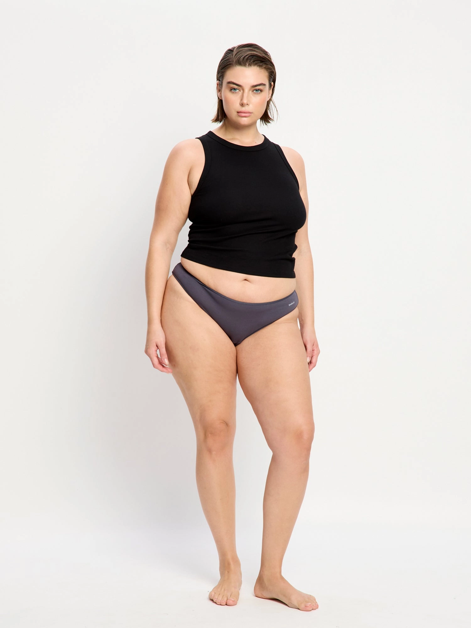 Basic Cheeky Bikini Light Steel