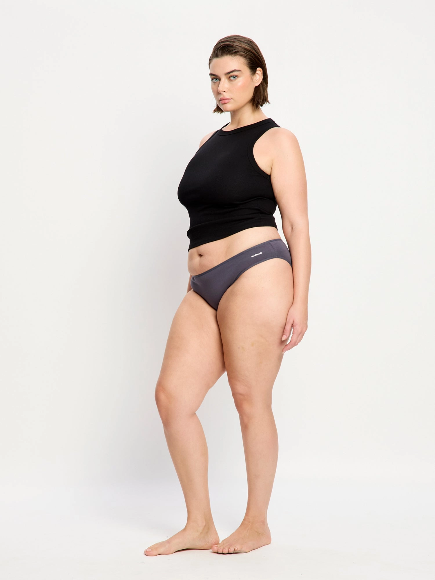Basic Cheeky Bikini Light Steel