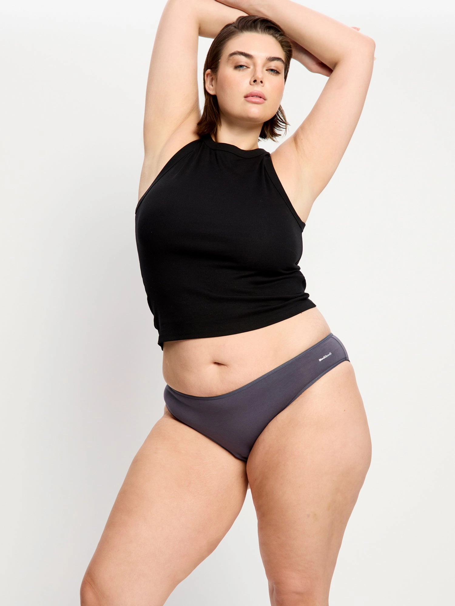 Basic Cheeky Bikini Light Steel