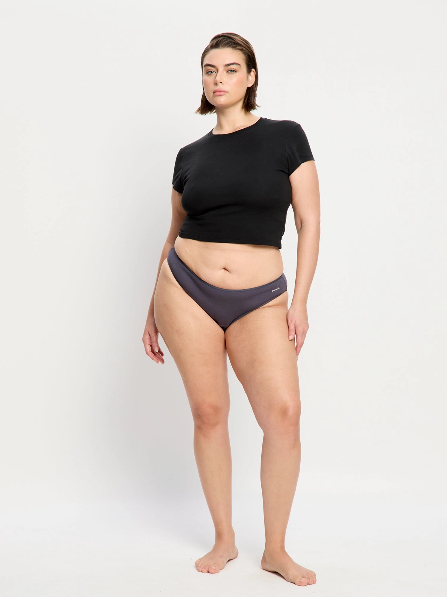 Basic Cheeky Bikini Light Steel