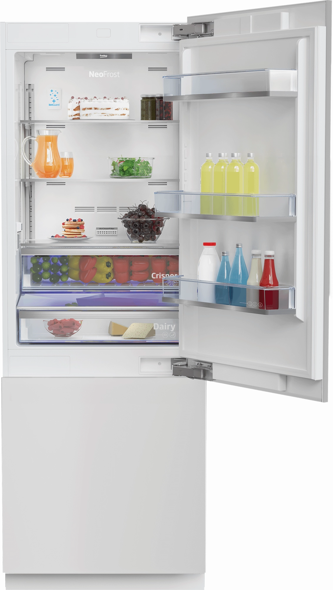 Beko BBBF3019WE 30'', Bottom Freezer Built-In Refrigerator With -