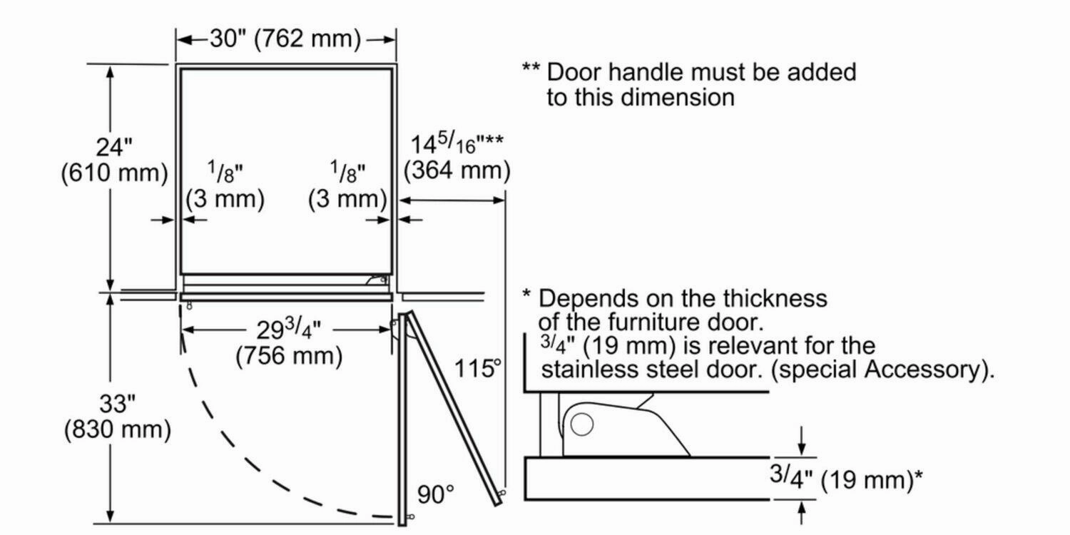 Bosch B30IR905SP Benchmark® Built-In Fridge 30'' B30Ir905Sp