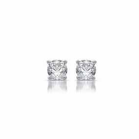 Brilliance Fine Jewelry Women 1/4 T.W. Diamond 10 Kt White Gold Stud Earrings 0.25 Carats
