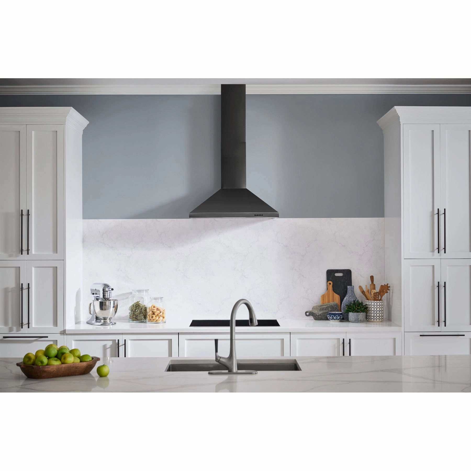 Broan Black Stainless Steel 30" 460 Max CFM Pyramidal Chimney Range Hood - EW4830BLS