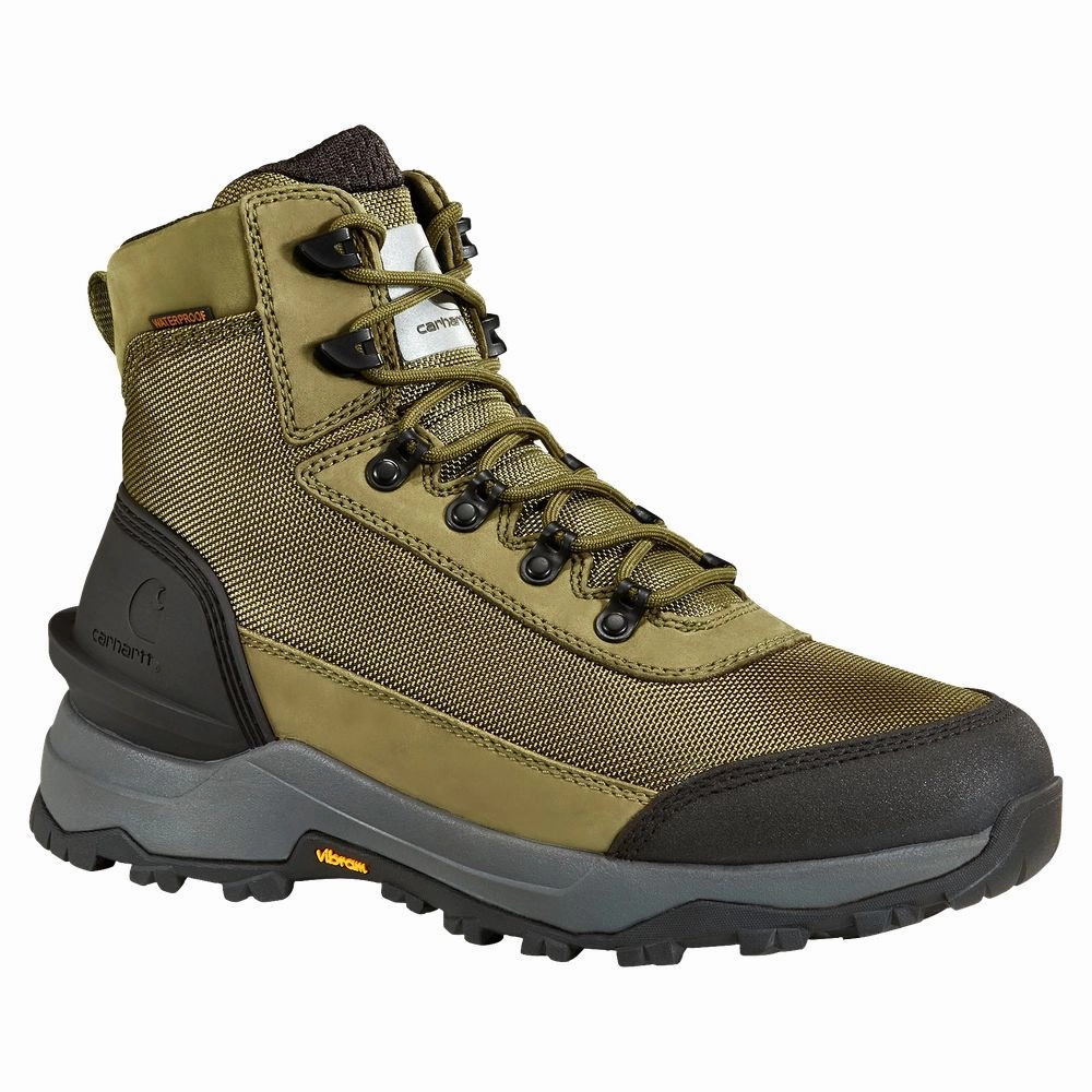 Carhartt FP5070-M Outdoor Hike Waterproof Hiking Boots for Men - Olive - 9M