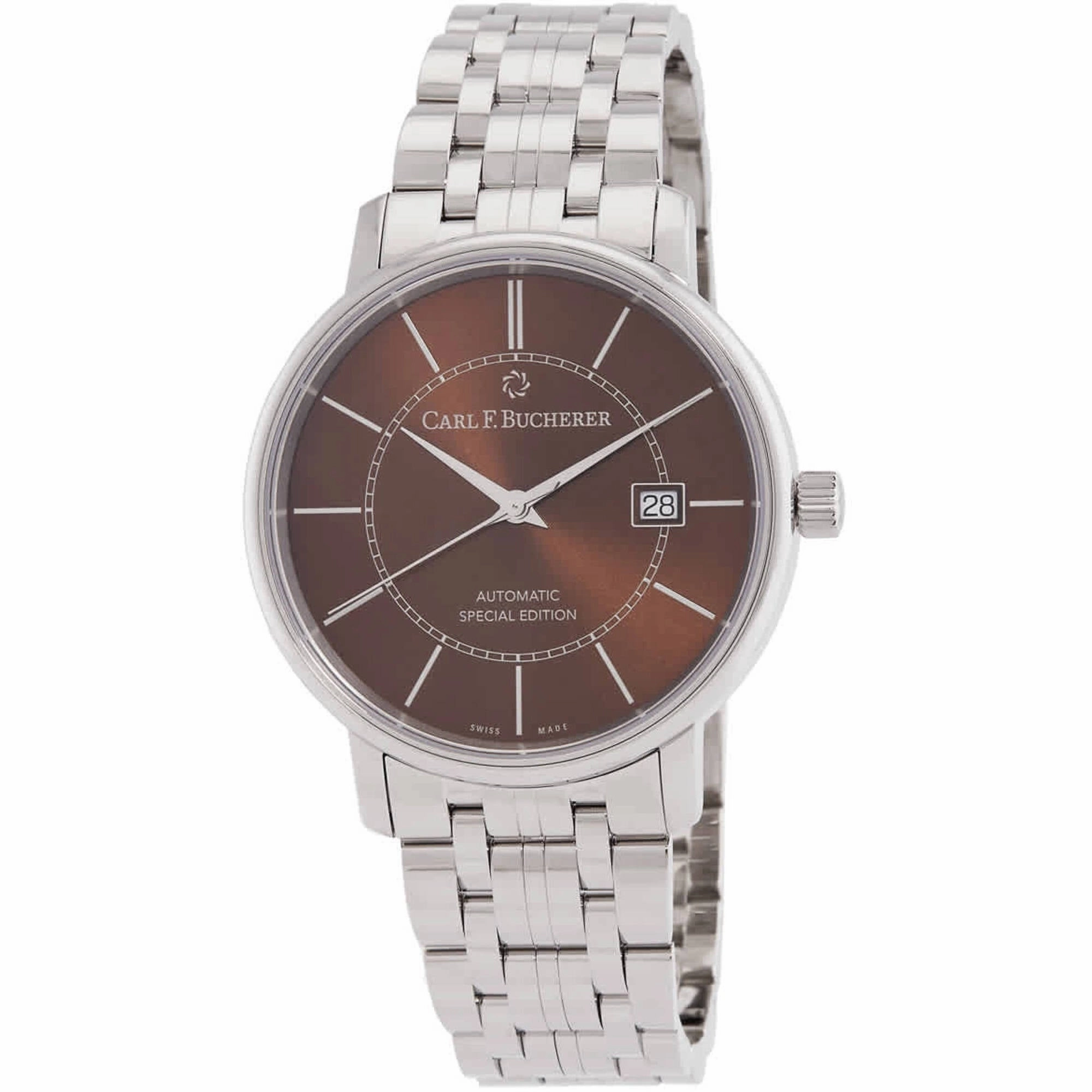 Carl Bucherer Unisex Watch - Adamavi Brown Dial Silver Bracelet | 00.10318.08.93.21