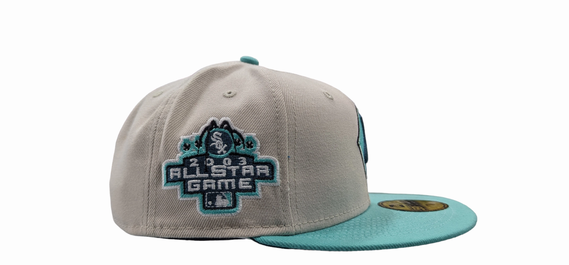 Chicago White Sox 2003 ASG New Era 2 Tone Stone/Mint Rock Pack 59FIFTY Fitted Hat