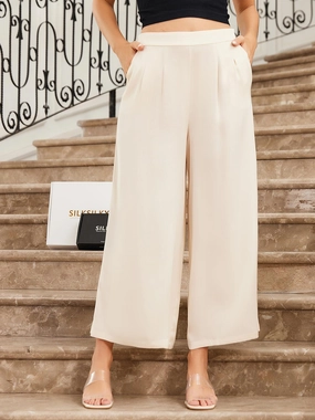 Clearance(US Warehouse) -Smooth Silk Wide Leg  Pants