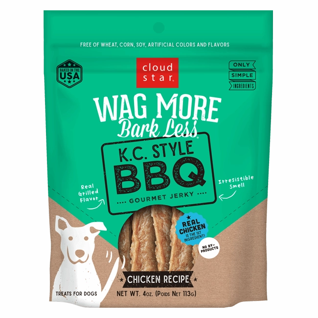Cloud Star Wag More Bark Less Jerky: K.C. Style BBQ Treats for Dogs
