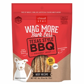 Cloud Star Wag More Bark Less Jerky: Texas Style BBQ Treats for Dogs