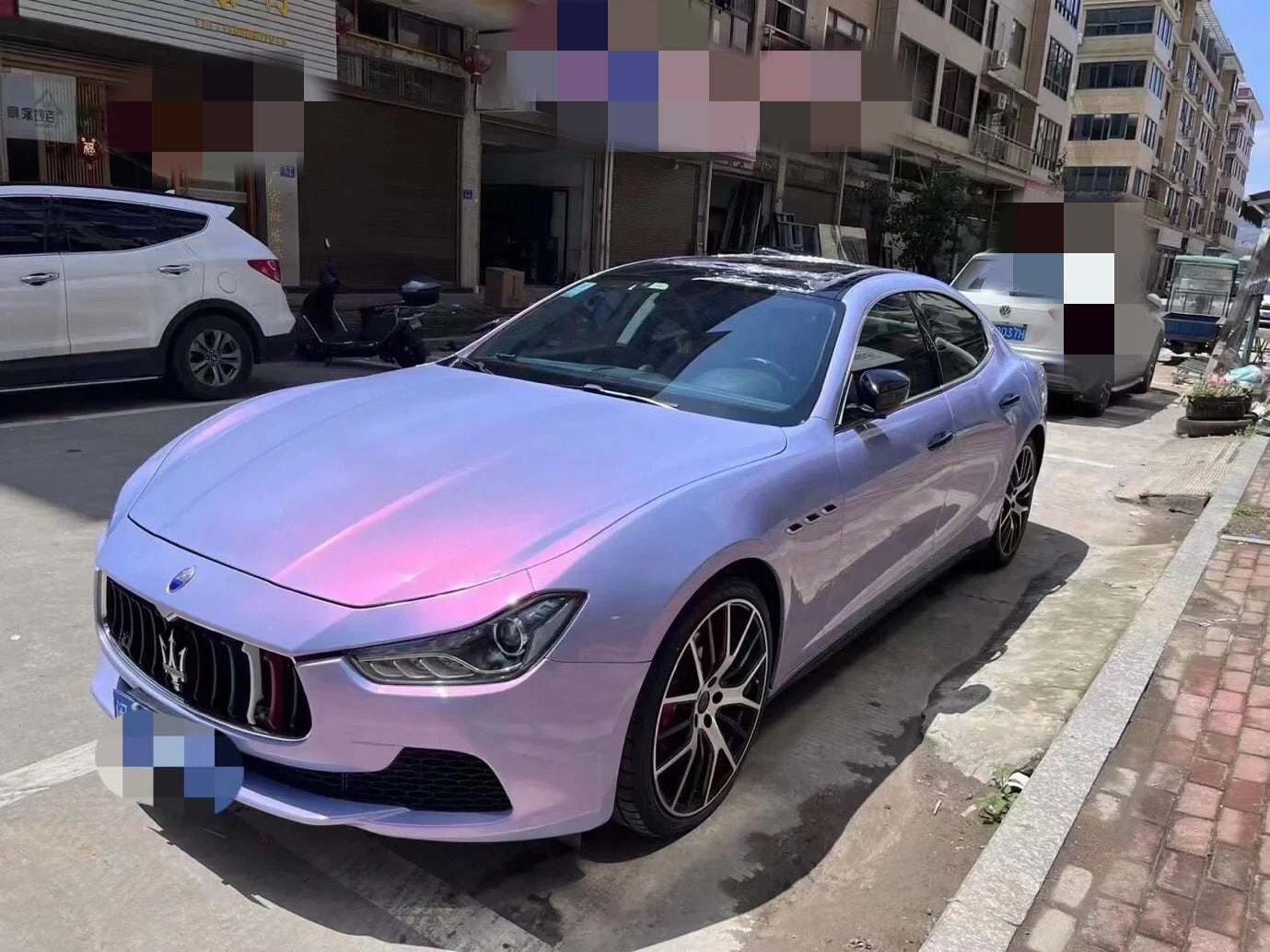 Color Shift Pearl Blue Pink Vinyl Wrap