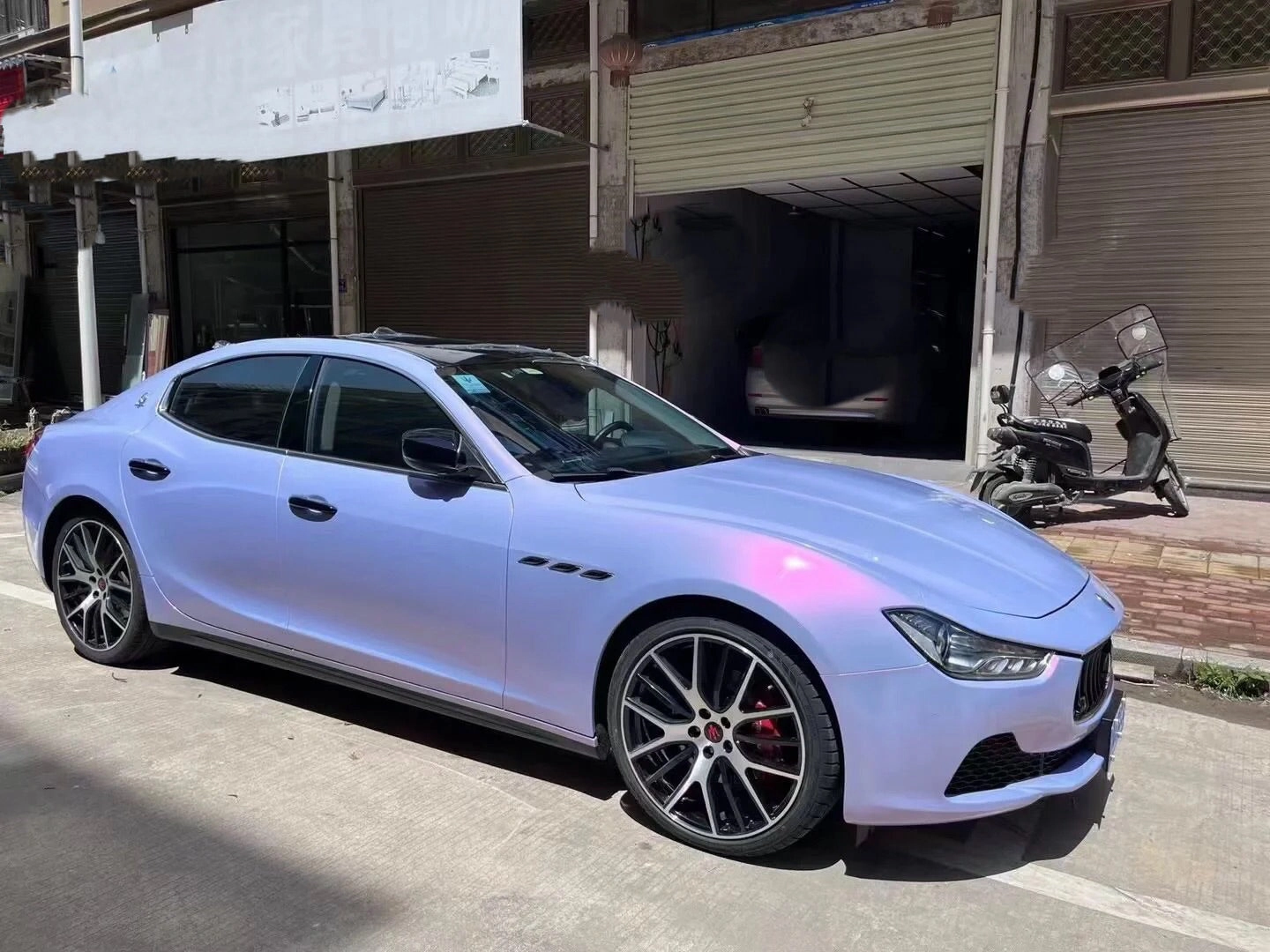 Color Shift Pearl Blue Pink Vinyl Wrap