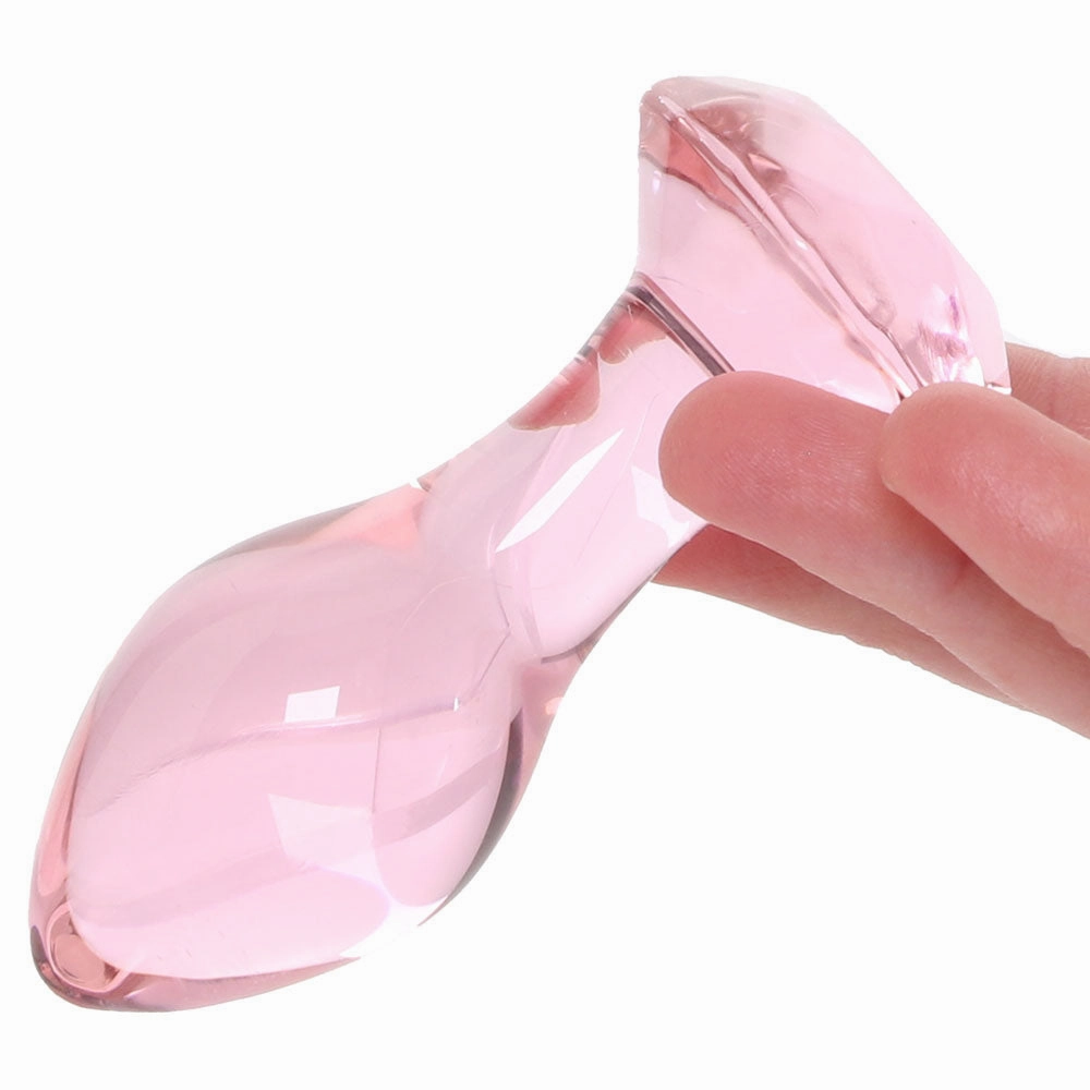 Crystal Glass Gem Plug in Pink