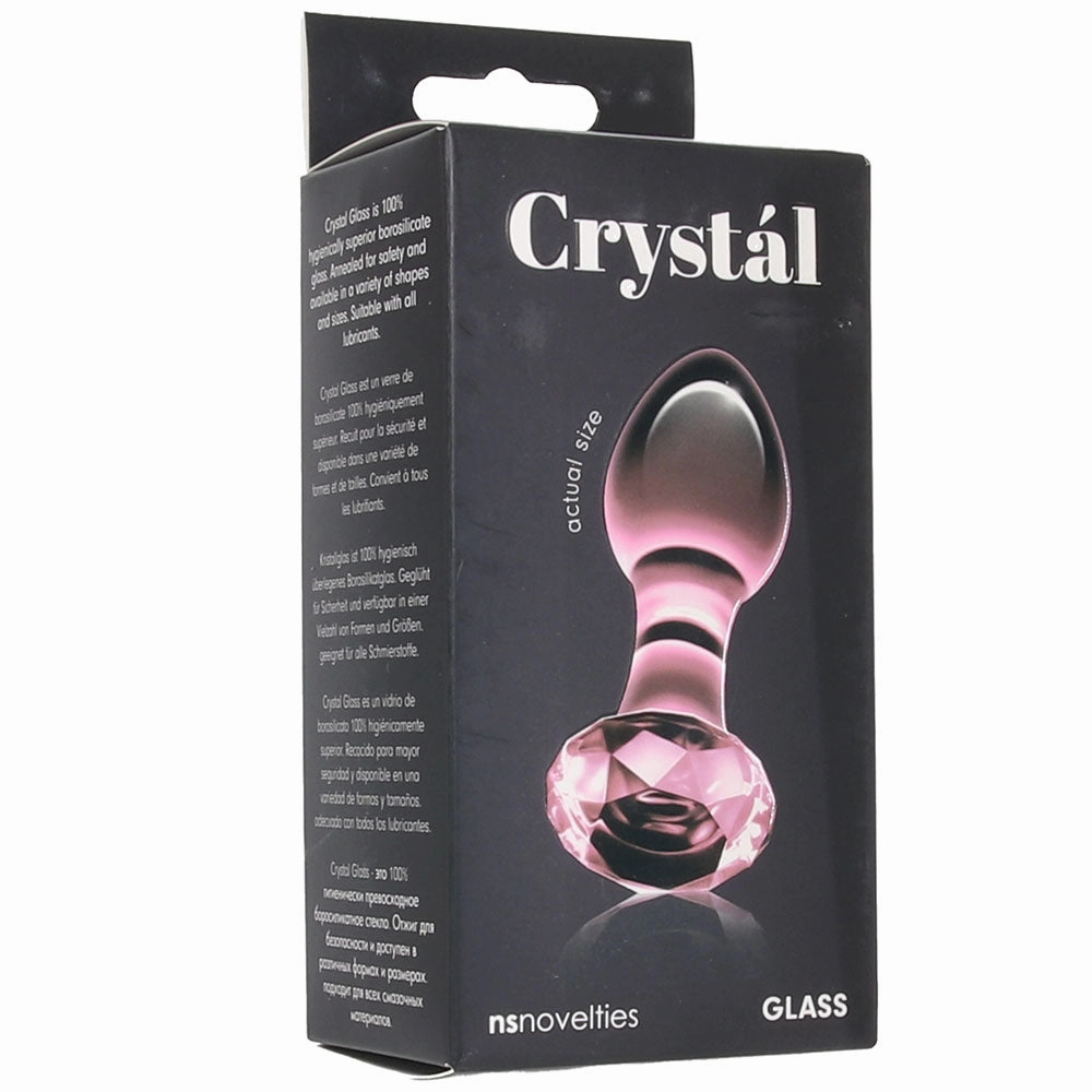 Crystal Glass Gem Plug in Pink