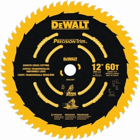 DEWALT DW3216PT-12-Inch Miter Saw Blade, Precision Trim, Atb, Crosscutting, 1-Inch Arbor, Tough Coat Finish, 60-Tooth