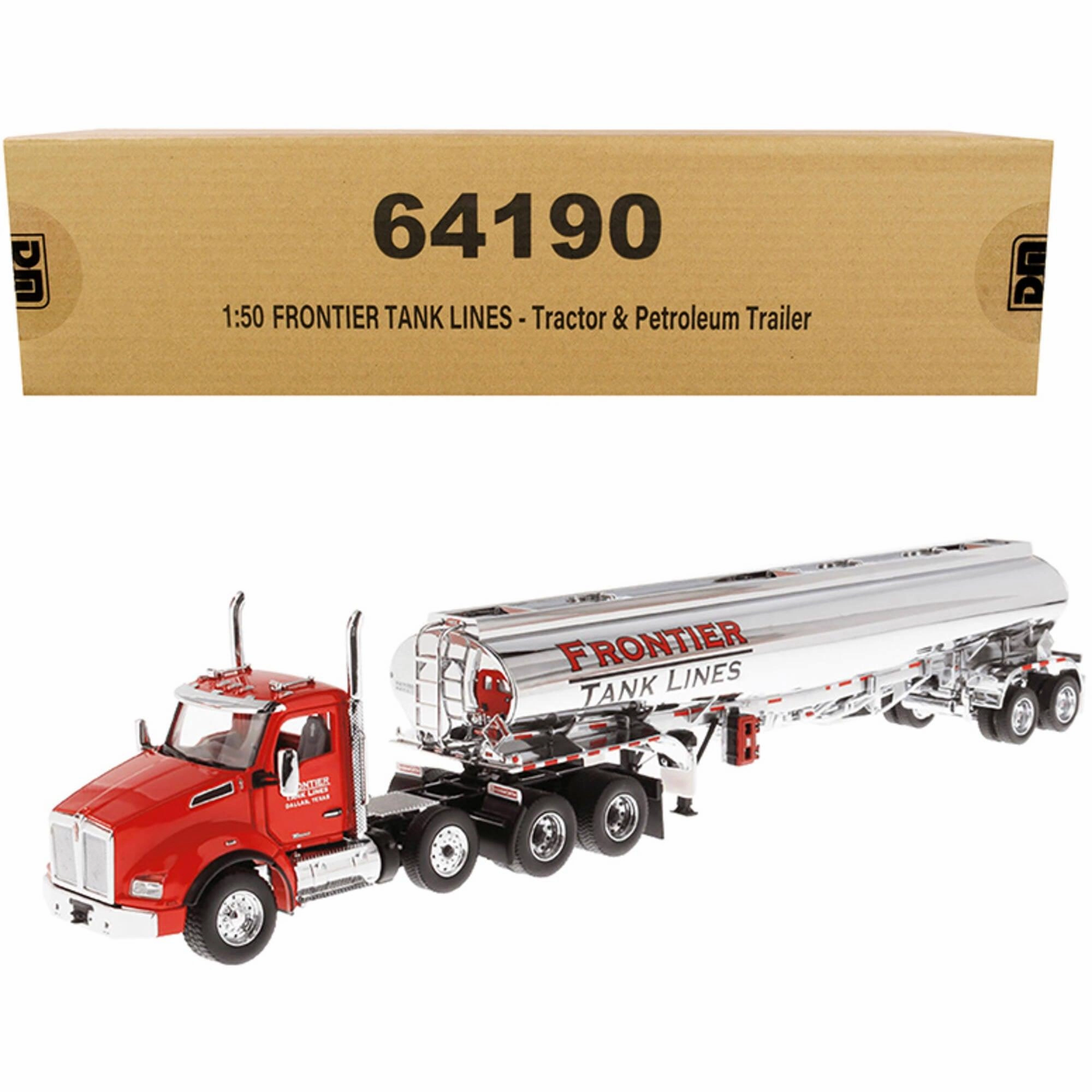 Diecast Masters 1/50 Model Tractor and Petroleum Trailer - Frontier Tank Lines