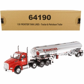 Diecast Masters 1/50 Model Tractor and Petroleum Trailer - Frontier Tank Lines