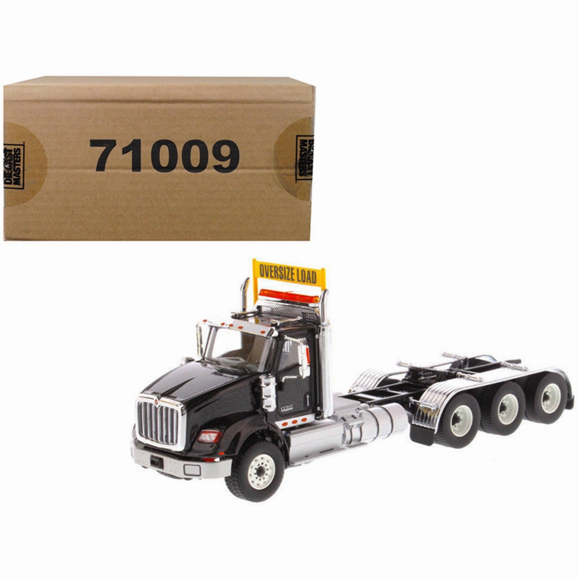 Diecast Masters 1/50 Scale Model Tractor - International HX620 Day Cab Tridem Black