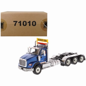 Diecast Masters 1/50 Scale Model Tractor - International HX620 Day Cab Tridem Blue