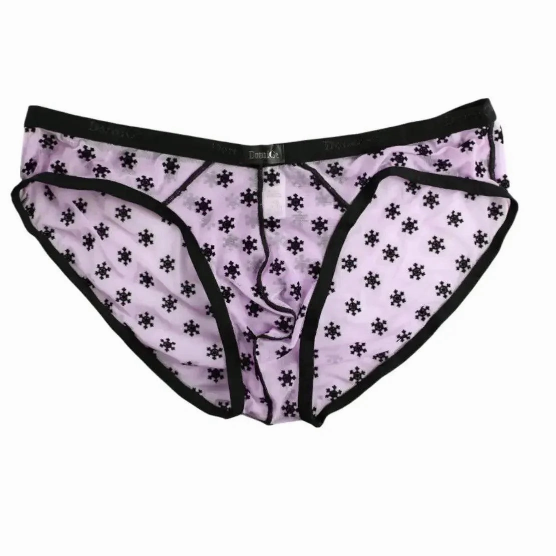 DomiGe Men's Mesh Briefs with Velvet Flocking & Sheer Design | Luxe Support