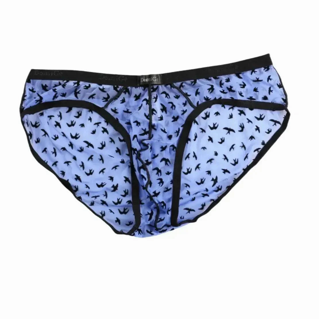 DomiGe Men's Mesh Briefs with Velvet Flocking & Sheer Design | Luxe Support