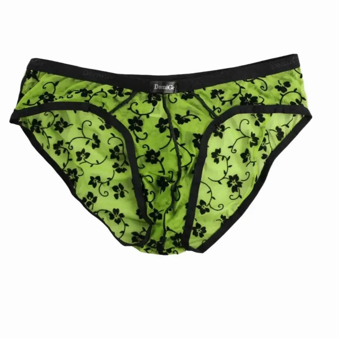 DomiGe Men's Mesh Briefs with Velvet Flocking & Sheer Design | Luxe Support