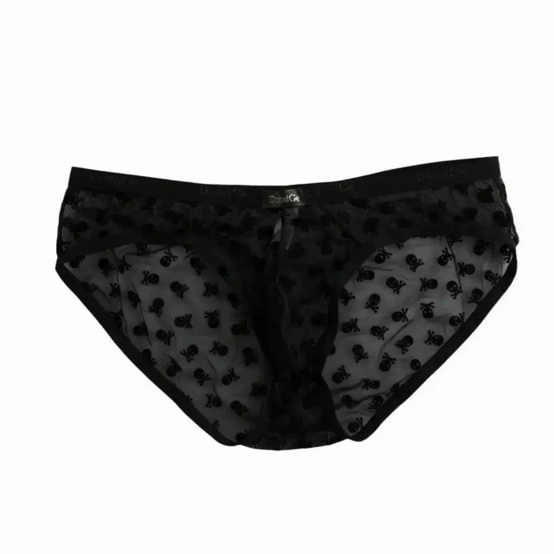 DomiGe Men's Mesh Briefs with Velvet Flocking & Sheer Design | Luxe Support