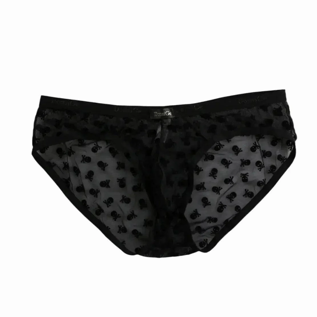 DomiGe Men's Mesh Briefs with Velvet Flocking & Sheer Design | Luxe Support