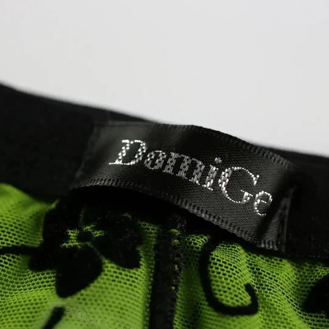 DomiGe Men's Mesh Briefs with Velvet Flocking & Sheer Design | Luxe Support