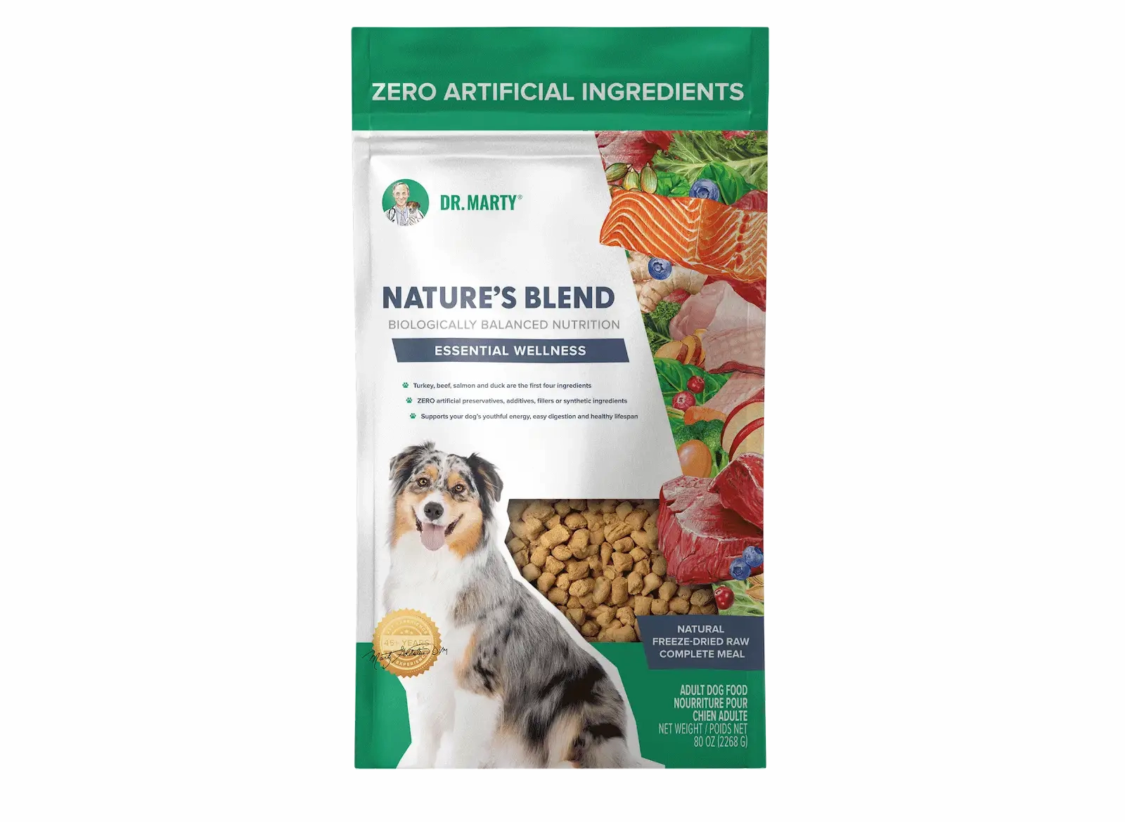 DR. MARTY Nature’s Blend Essential Wellness Freeze Dried Raw Dog Food