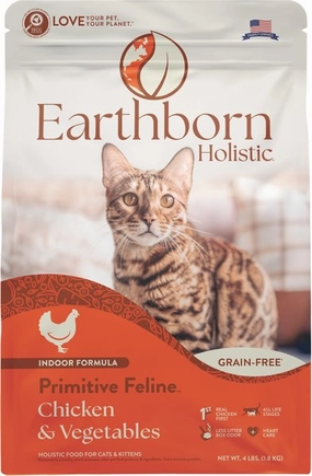 Earthborn Holistic Primitive Feline Grain Free Chicken & Vegetables Natural Cat Food