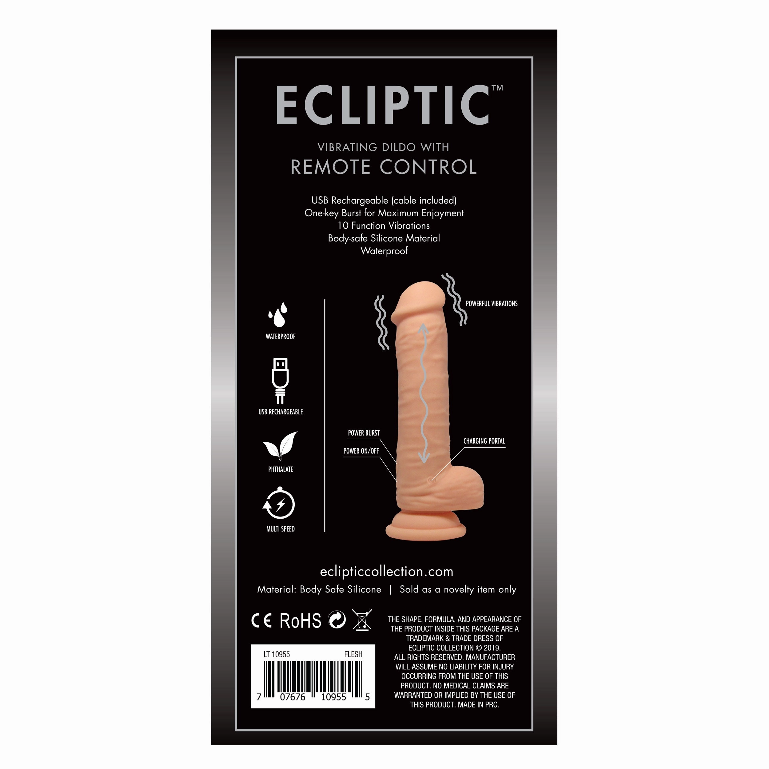Ecliptic SZ2 Remote Dildo - Flesh