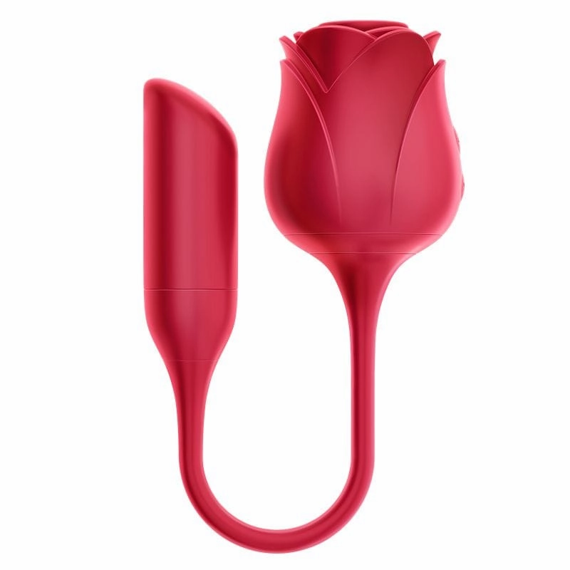 Erocome - Coronaborealis Rose Vibrating Sucking Clit Massager (Red)