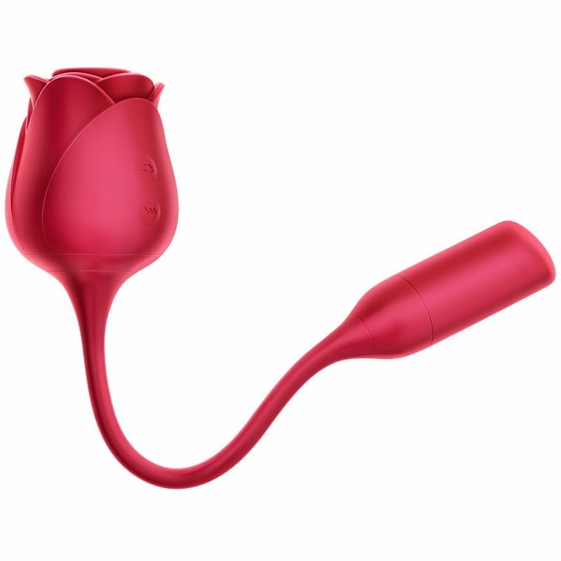 Erocome - Coronaborealis Rose Vibrating Sucking Clit Massager (Red)