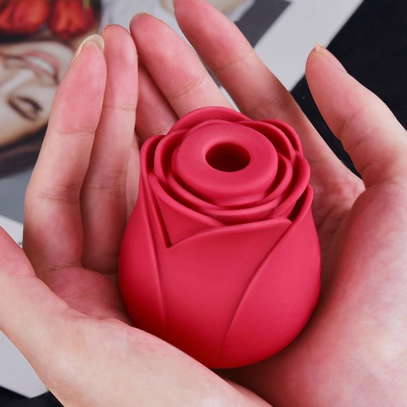 Erocome - Coronaborealis Rose Vibrating Sucking Clit Massager (Red)