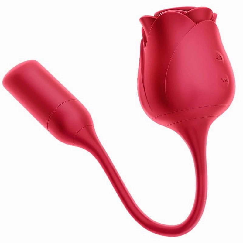 Erocome - Coronaborealis Rose Vibrating Sucking Clit Massager (Red)
