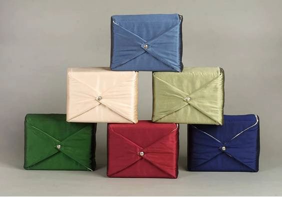Fabric Cremation Urn in Hunter Green