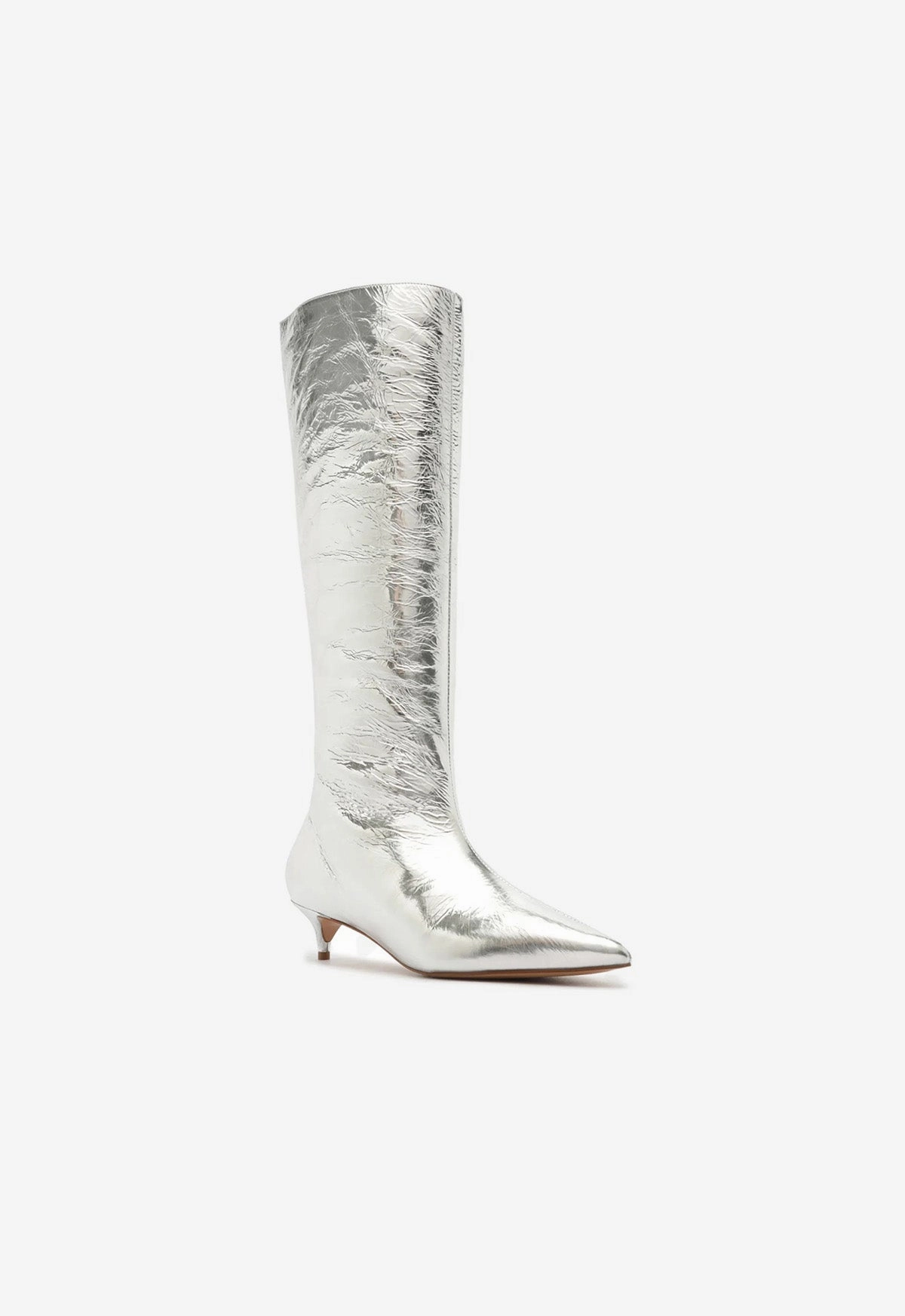 Gail Up Smashed Metallic Leather Boot