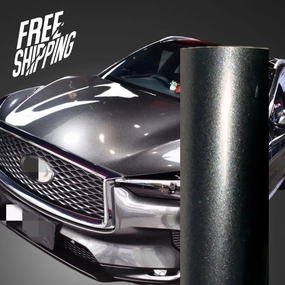 Gloss Metallic Coal Ash Vinyl Wrap