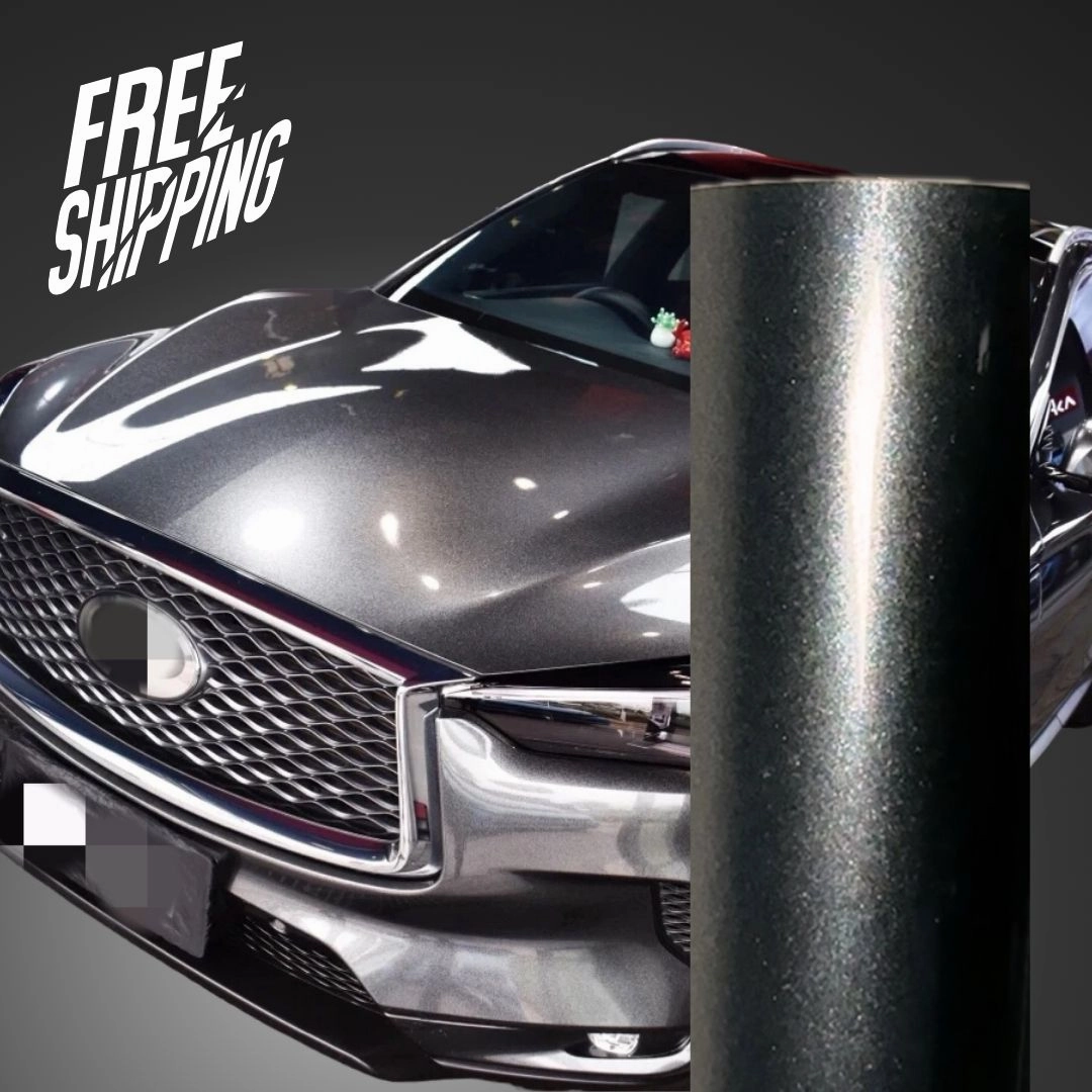 Gloss Metallic Coal Ash Vinyl Wrap
