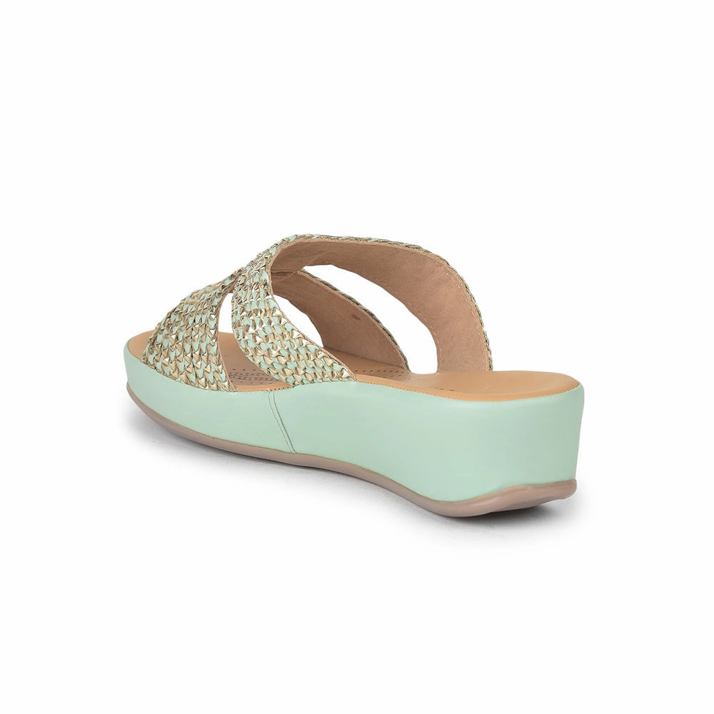 Healers Casual (S.Green) Slippers For Ladies GF-03 By Liberty