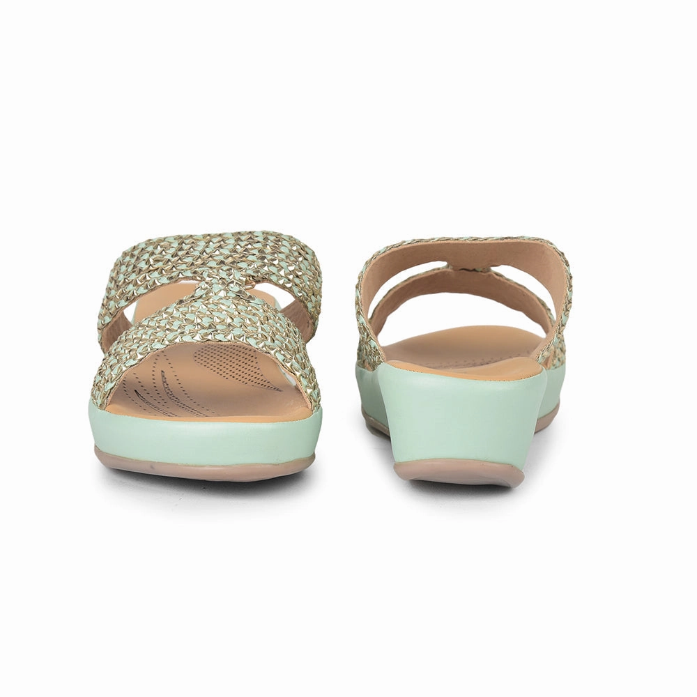 Healers Casual (S.Green) Slippers For Ladies GF-03 By Liberty