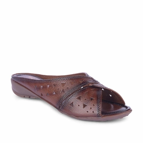 Healers Casual Tan Slippers For Women TLO-62 By Liberty